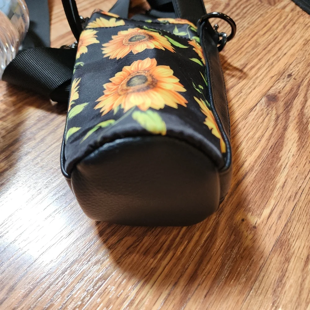 Crossbody Sunflower Water Bottle Bag Phone Holder Wallet Combo